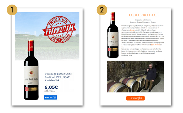 Publicité bouteille de Saint Emilion